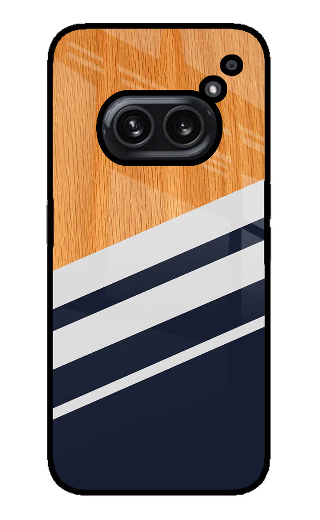 Blue and white wooden Nothing Phone 2A Plus Glass Case