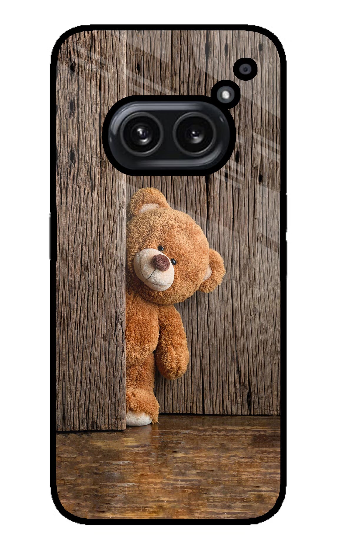 Teddy Wooden Nothing Phone 2A Plus Glass Case Back Cover by Casekaro