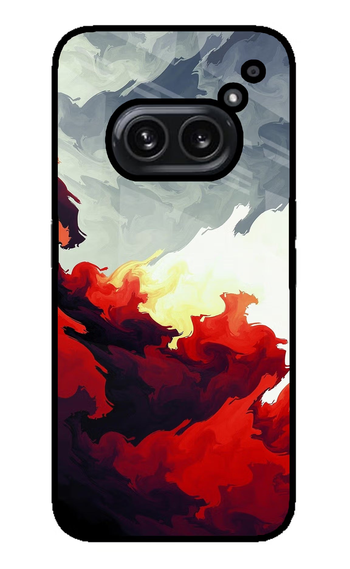 Fire Cloud Nothing Phone 2A Plus Glass Case Back Cover by Casekaro