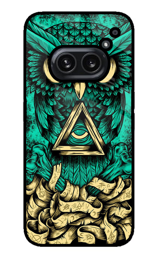 Green Owl Nothing Phone 2A Plus Glass Case