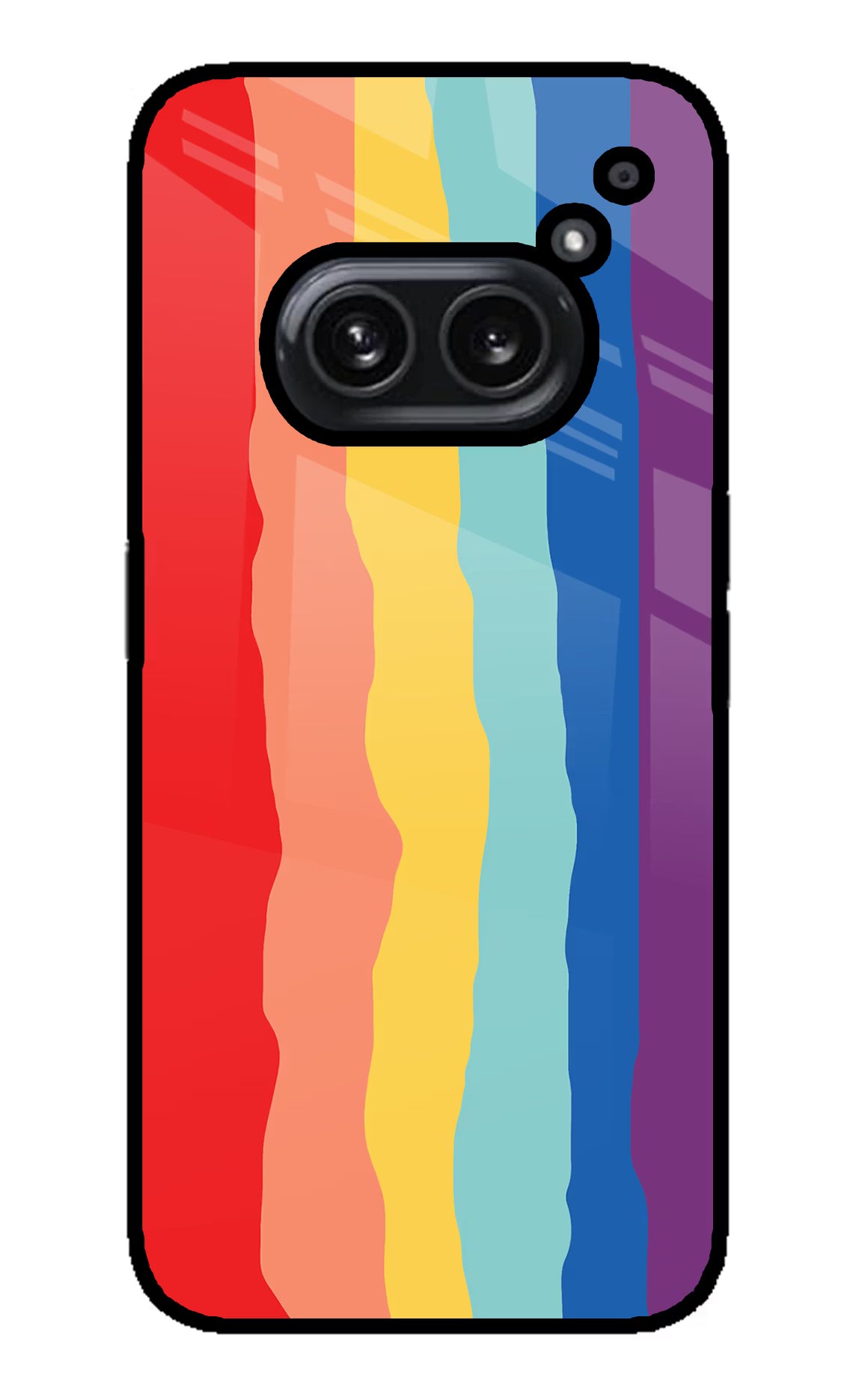 Rainbow Nothing Phone 2A Plus Glass Case Back Cover by Casekaro
