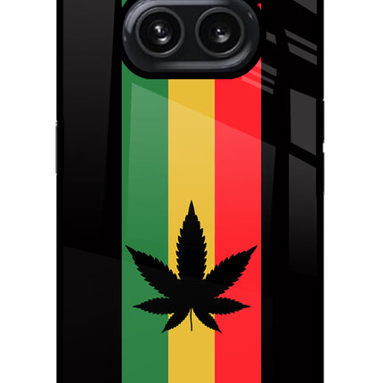 Weed Flag Nothing Phone 2A Plus Glass Case Back Cover by Casekaro