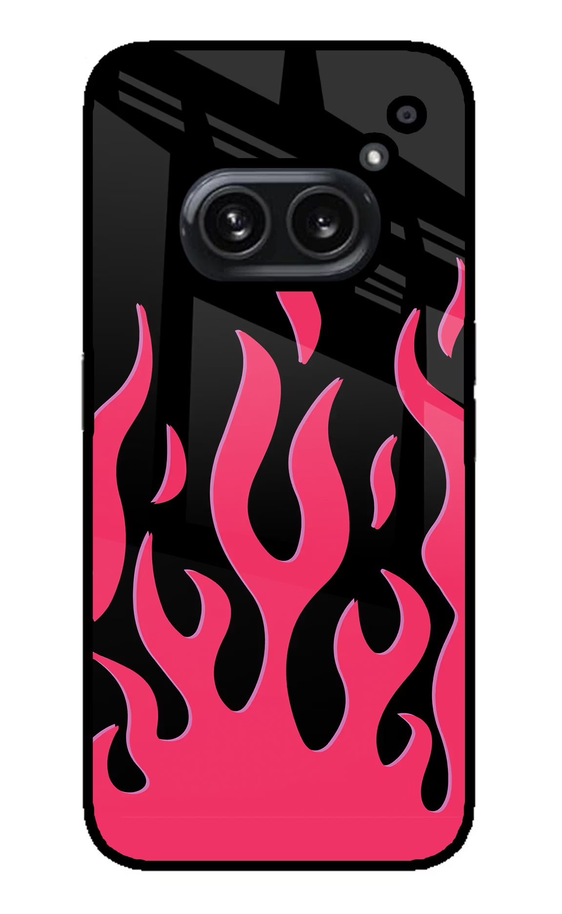Fire Flames Nothing Phone 2A Plus Glass Case Back Cover by Casekaro