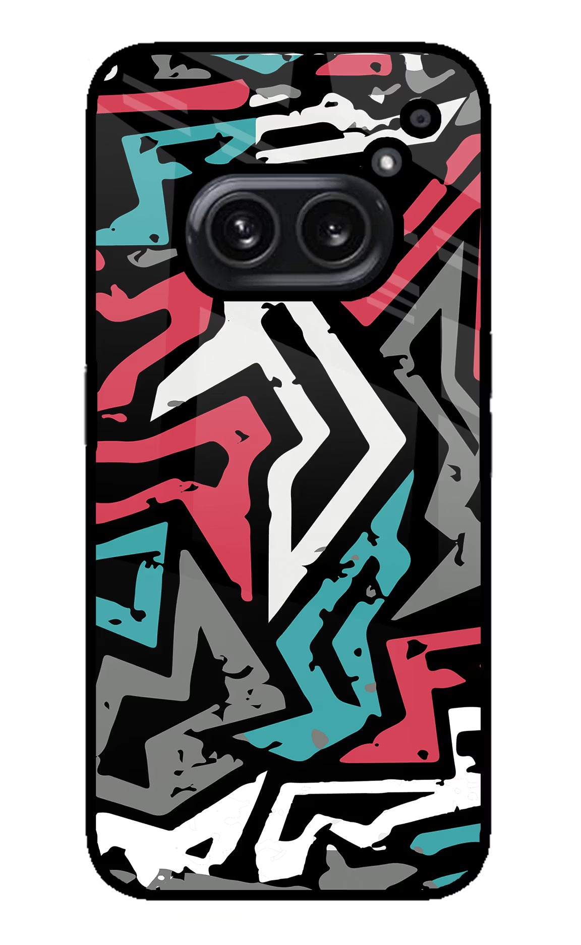 Geometric Graffiti Nothing Phone 2A Plus Glass Case Back Cover by Casekaro
