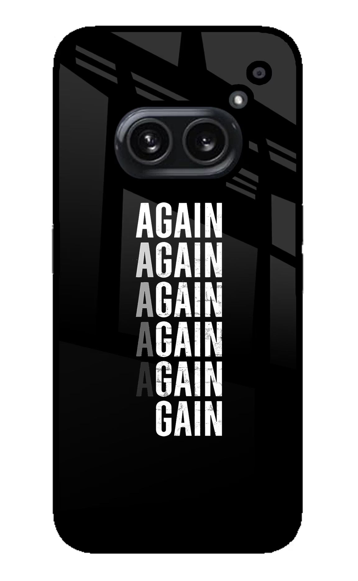 Again Again Gain Nothing Phone 2A Plus Glass Case Back Cover by Casekaro