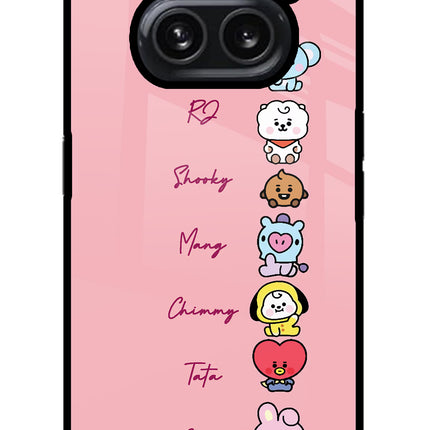 BTS names Nothing Phone 2A Plus Glass Case Back Cover by Casekaro