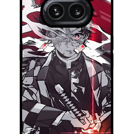 Demon Slayer Nothing Phone 2A Plus Glass Case Back Cover by Casekaro