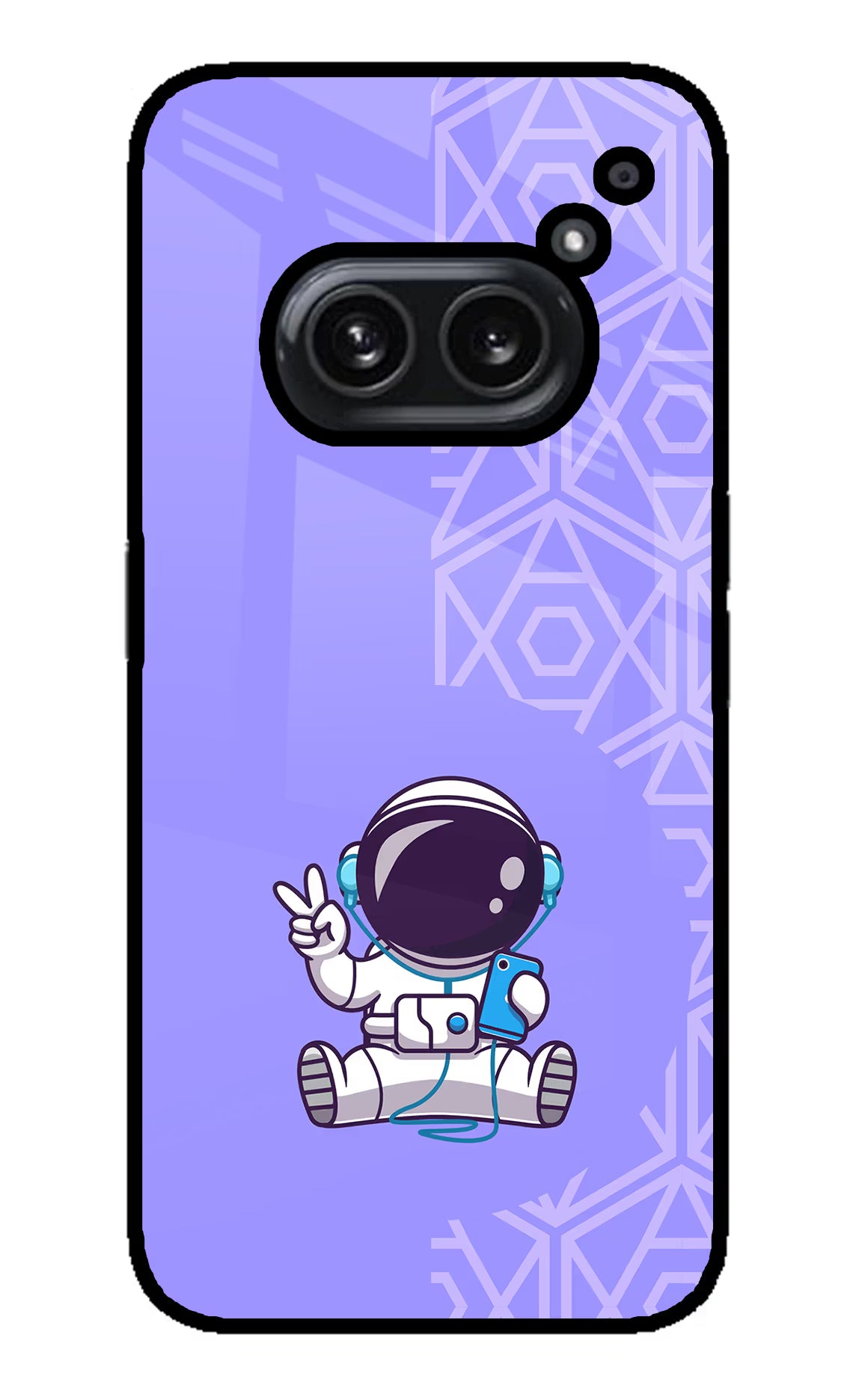 Cute Astronaut Chilling Nothing Phone 2A Plus Glass Case Back Cover by Casekaro