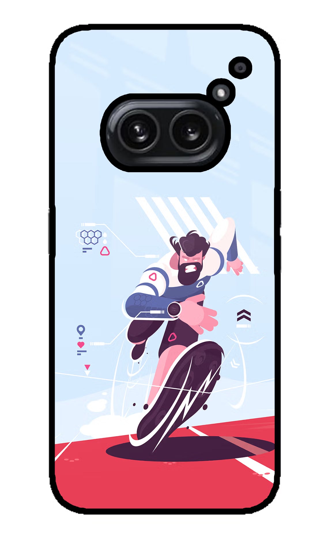 Run Pro Nothing Phone 2A Plus Glass Case Back Cover by Casekaro