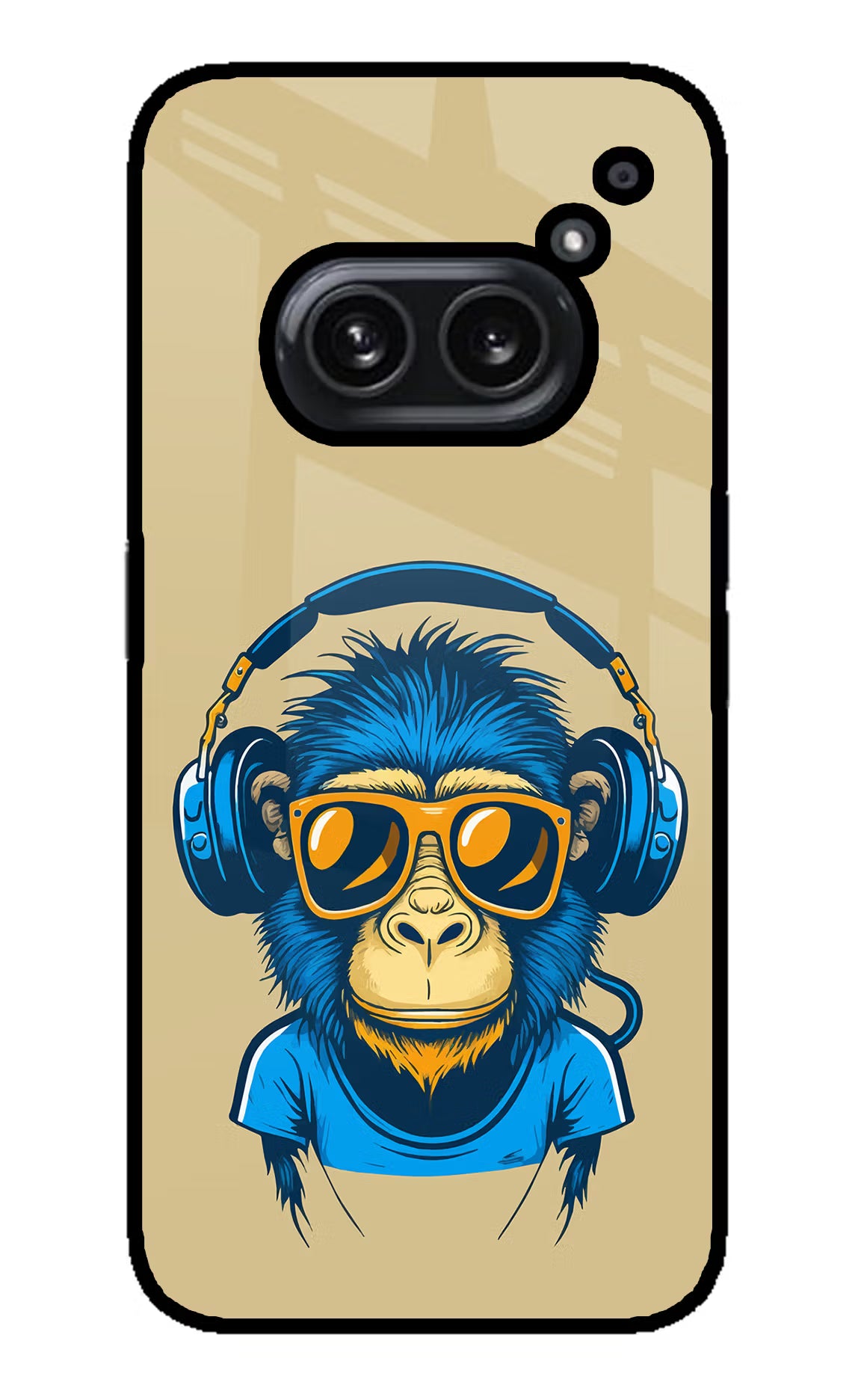 Monkey Headphone Nothing Phone 2A Plus Glass Case Back Cover by Casekaro