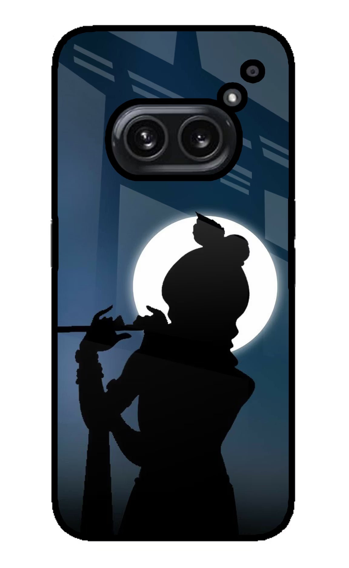 Shri Krishna Silhouette Nothing Phone 2A Plus Glass Case Back Cover by Casekaro