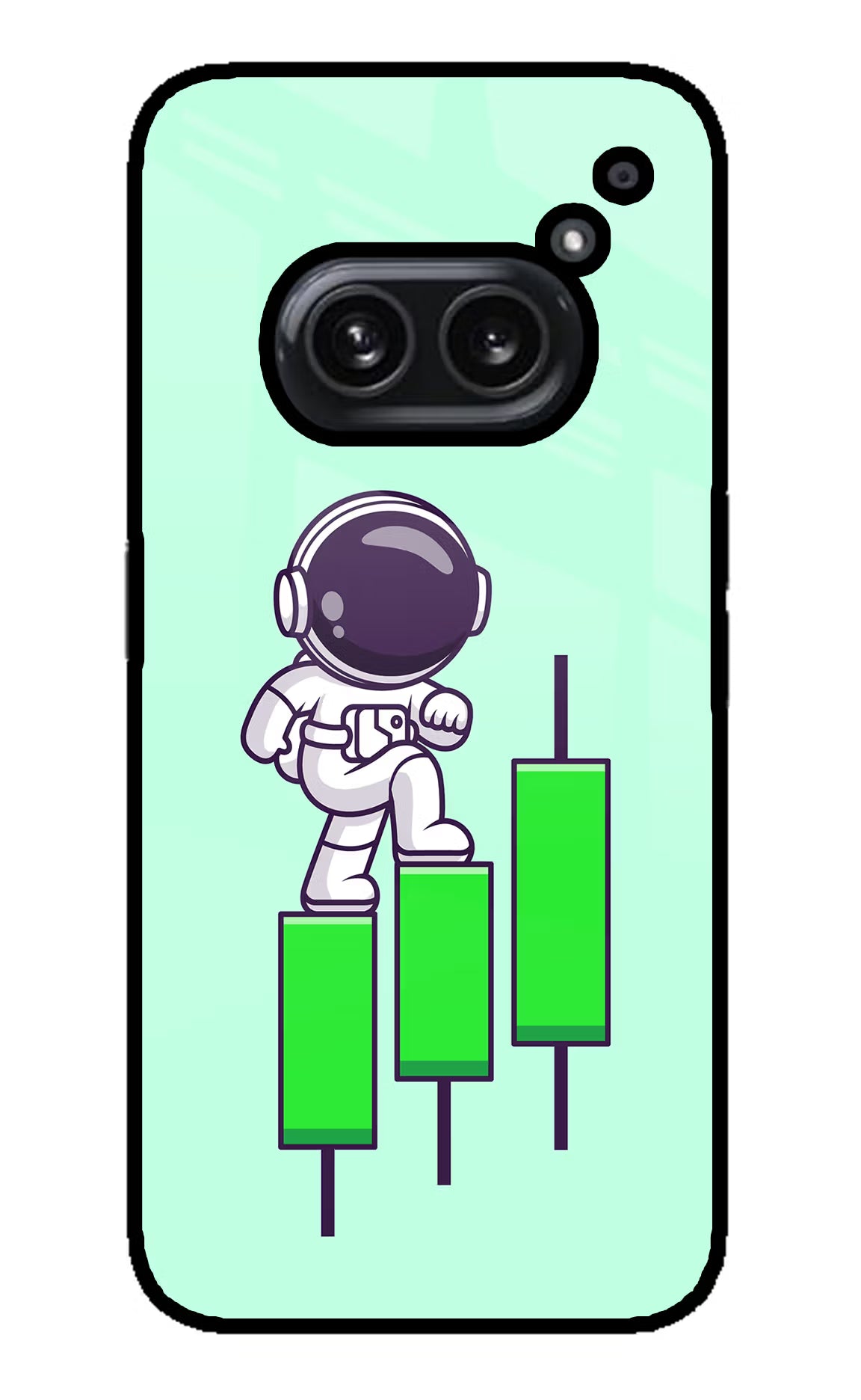 Astronaut Trader Nothing Phone 2A Plus Glass Case Back Cover by Casekaro