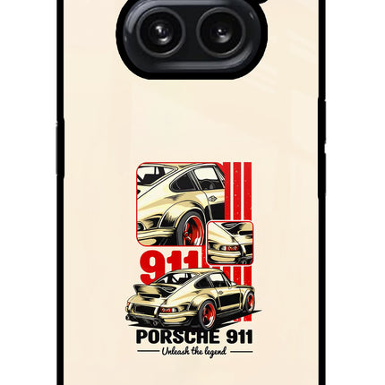 Classic Porsche 911 Nothing Phone 2A Plus Glass Case Back Cover by Casekaro