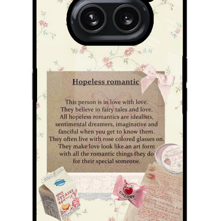 Hopeless Romantic Nothing Phone 2A Plus Glass Case Back Cover by Casekaro