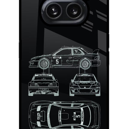 WRC'99 Nothing Phone 2A Plus Glass Case Back Cover by Casekaro