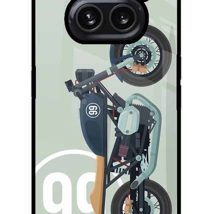 Classic Cafe Racer 99 Nothing Phone 2A Plus Glass Case Back Cover by Casekaro