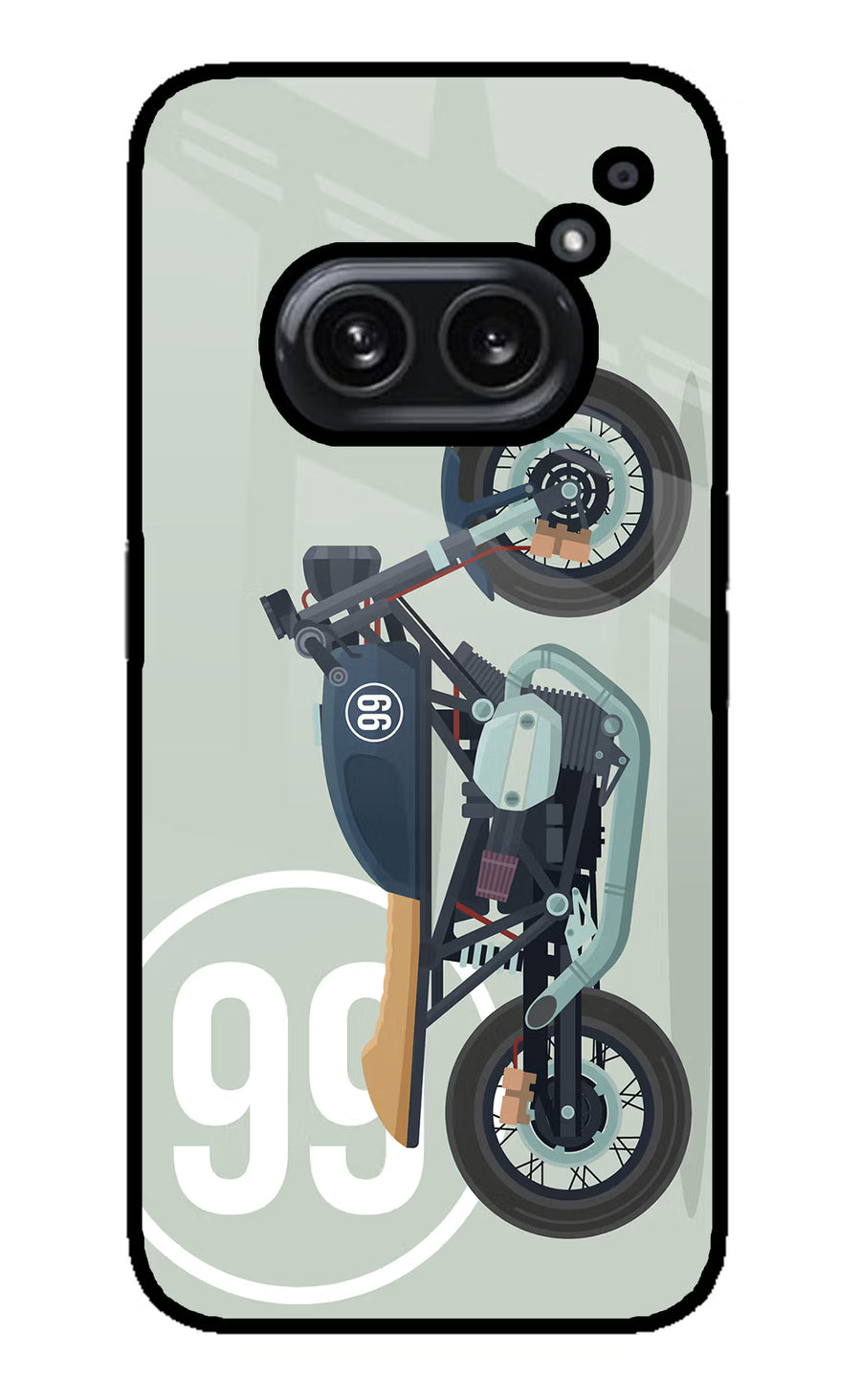Classic Cafe Racer 99 Nothing Phone 2A Plus Back Cover, Metal case