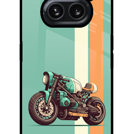 Striped Moto Drift Nothing Phone 2A Plus Glass Case Back Cover by Casekaro