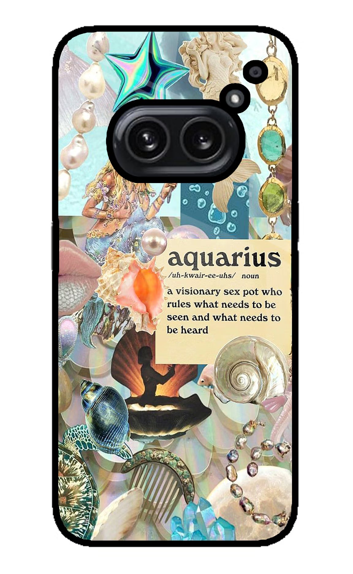 Aquarius Zodiac Nothing Phone 2A Plus Glass Case Back Cover by Casekaro