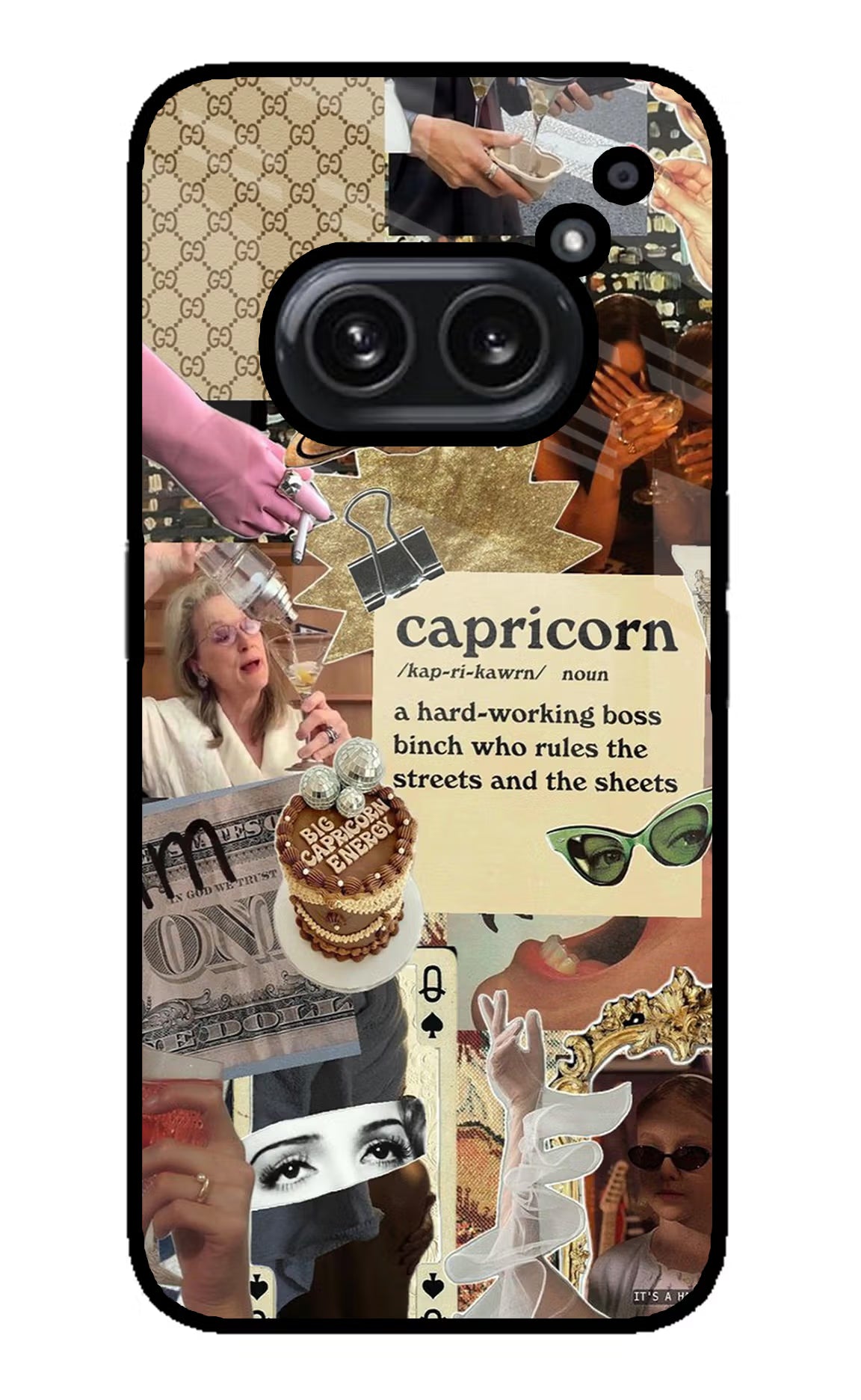 Capricorn Zodiac Nothing Phone 2A Plus Glass Case Back Cover by Casekaro