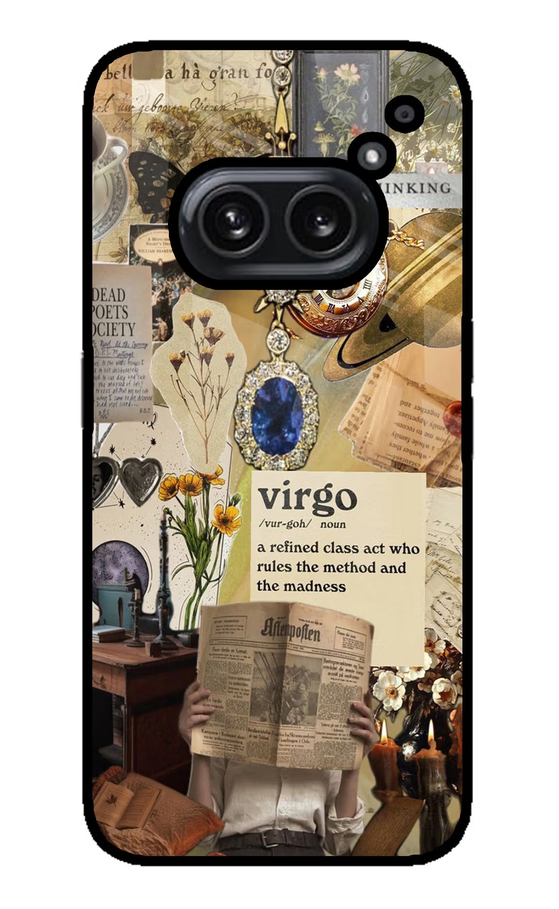 Virgo Zodiac Nothing Phone 2A Plus Glass Case Back Cover by Casekaro