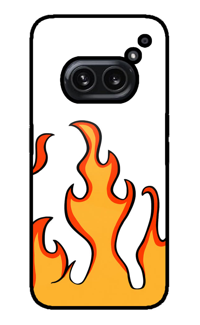 Fired Up – White Nothing Phone 2A Plus Glass Case