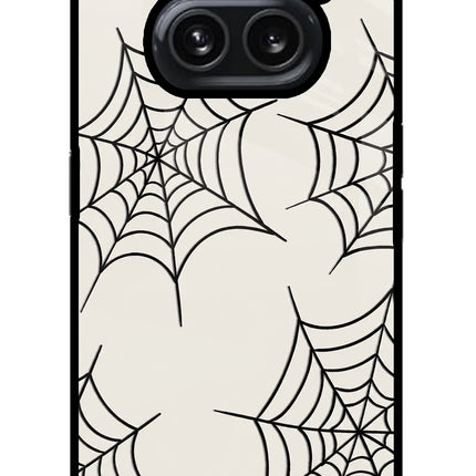 Spider Web Nothing Phone 2A Plus Glass Case Back Cover by Casekaro