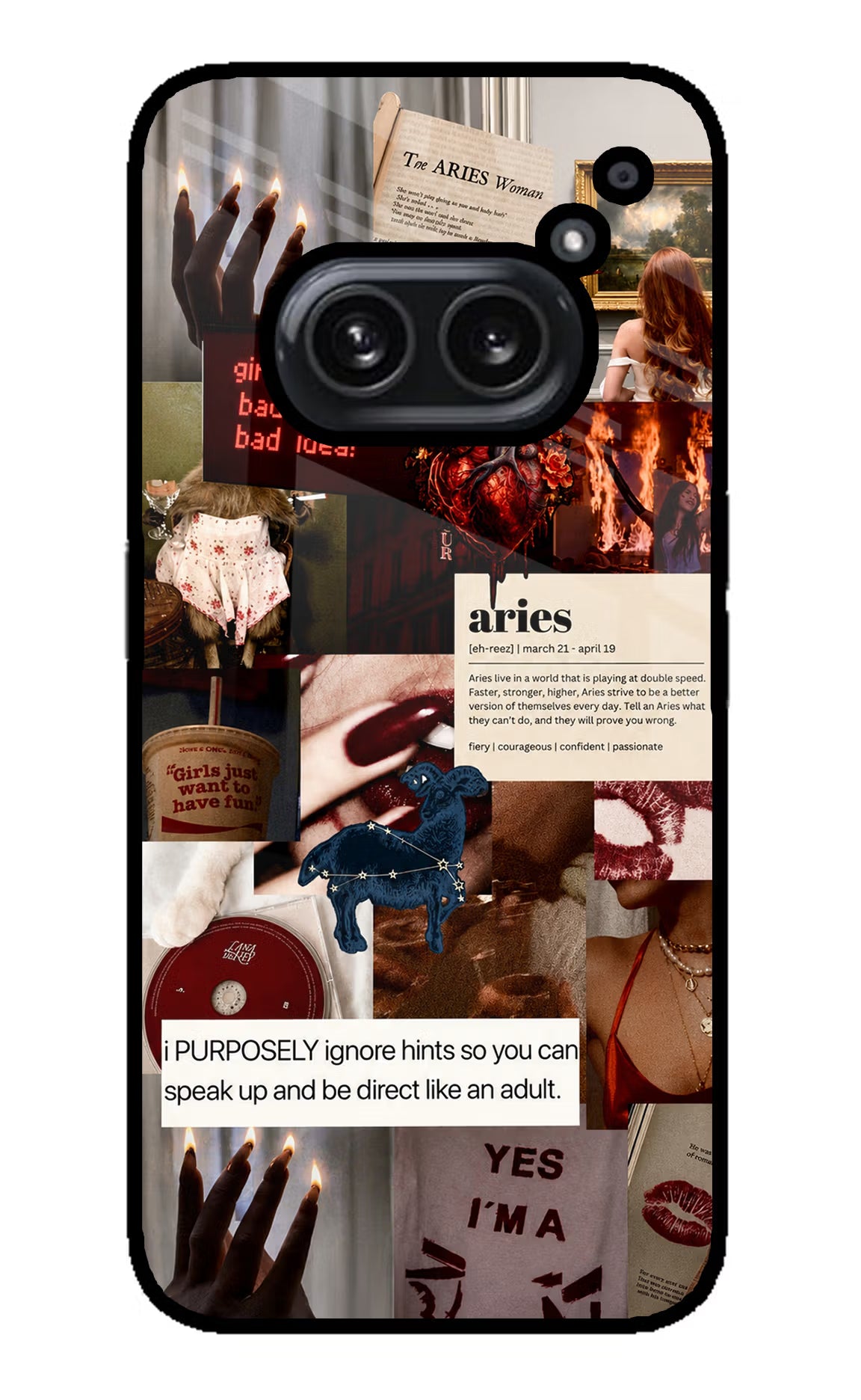 Zodiac Aries Nothing Phone 2A Plus Glass Case