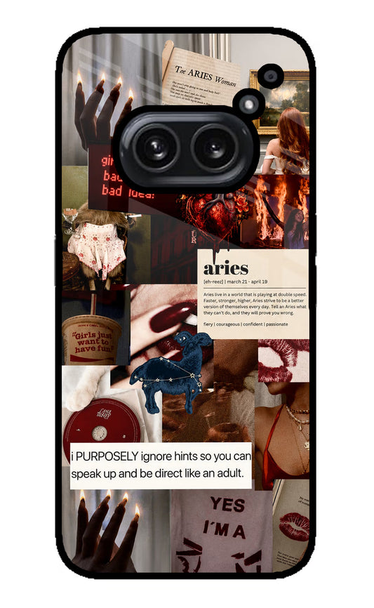 Zodiac Aries Nothing Phone 2A Plus Glass Case