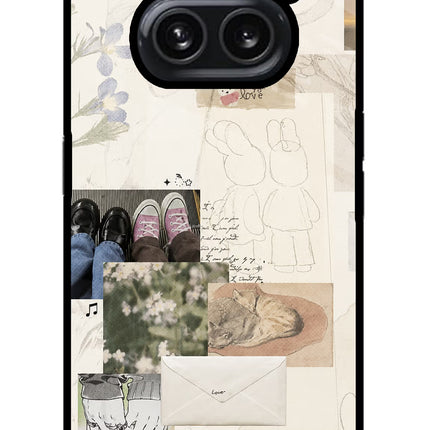 Soft Aesthetic Nothing Phone 2A Plus Glass Case Back Cover by Casekaro