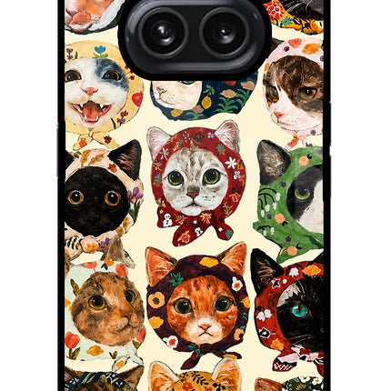 Cool Cat Nothing Phone 2A Plus Glass Case Back Cover by Casekaro