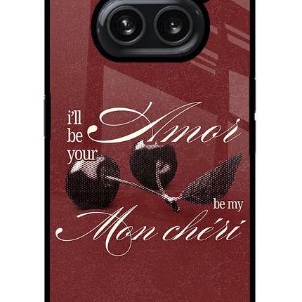 Velvet Cherry Nothing Phone 2A Plus Glass Case Back Cover by Casekaro