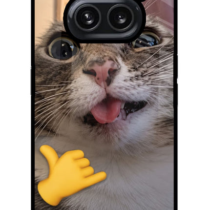 Silly Cat Call Nothing Phone 2A Plus Glass Case