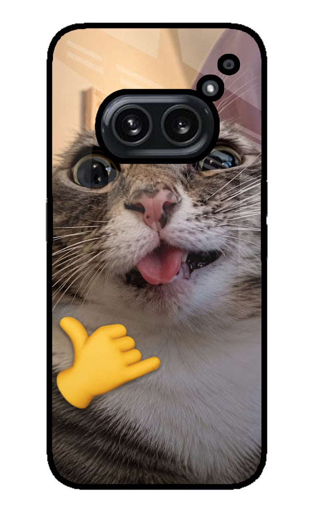 Silly Cat Call Nothing Phone 2A Plus Glass Case