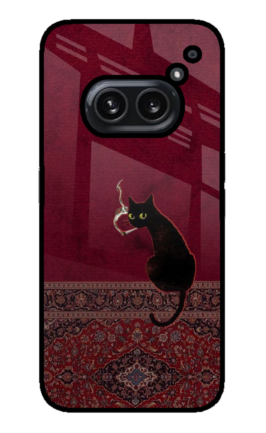 Midnight Cat Nothing Phone 2A Plus Back Cover, Glass case