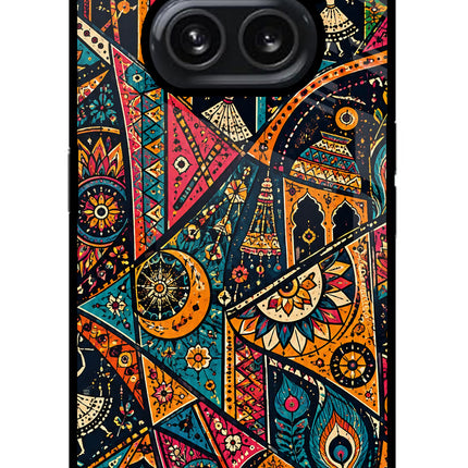 Folk Print Nothing Phone 2A Plus Glass Case