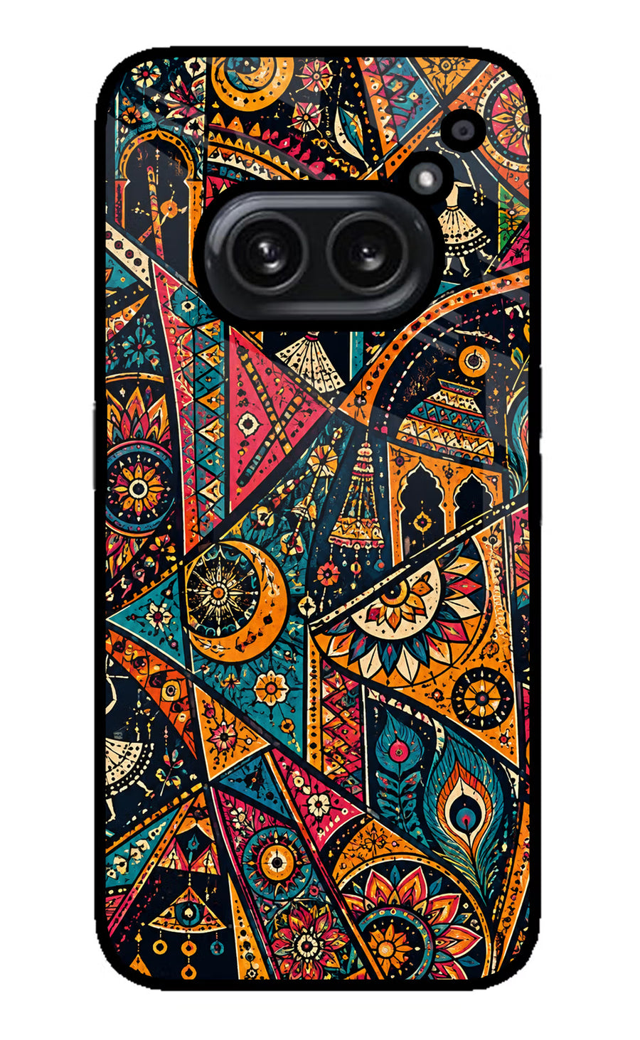 Folk Print Nothing Phone 2A Plus Back Cover, Glass case