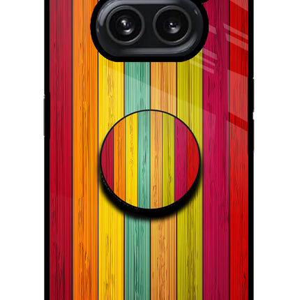 Multicolor Wooden Nothing Phone 2A Plus Pop Case by Casekaro