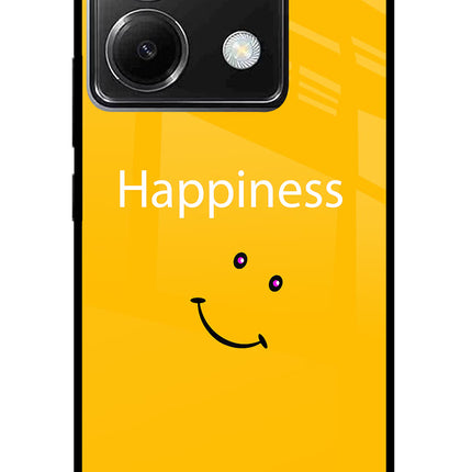 Happiness With Smiley Poco X6 Glass Case