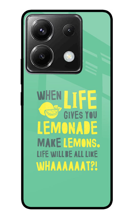 Quote Poco X6 Glass Case