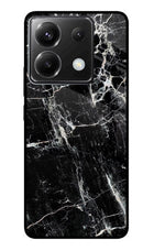 Black Marble Texture Poco X6 Glass Case