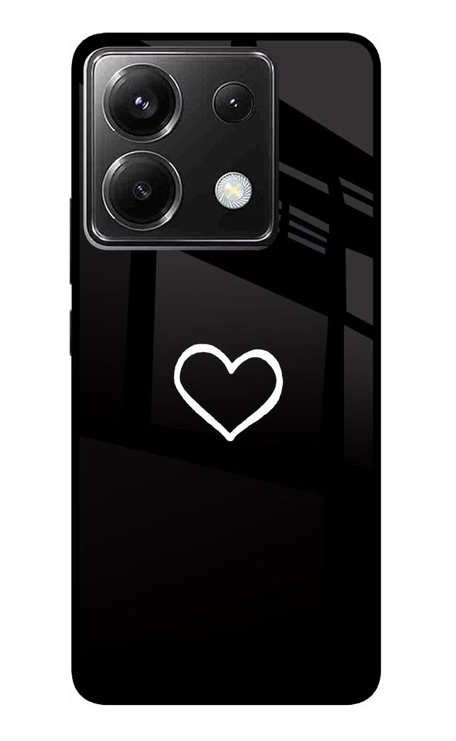 Heart Poco X6 Glass Case
