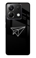 Paper Plane White Poco X6 Glass Case