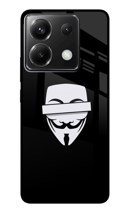 Anonymous Face Poco X6 Glass Case