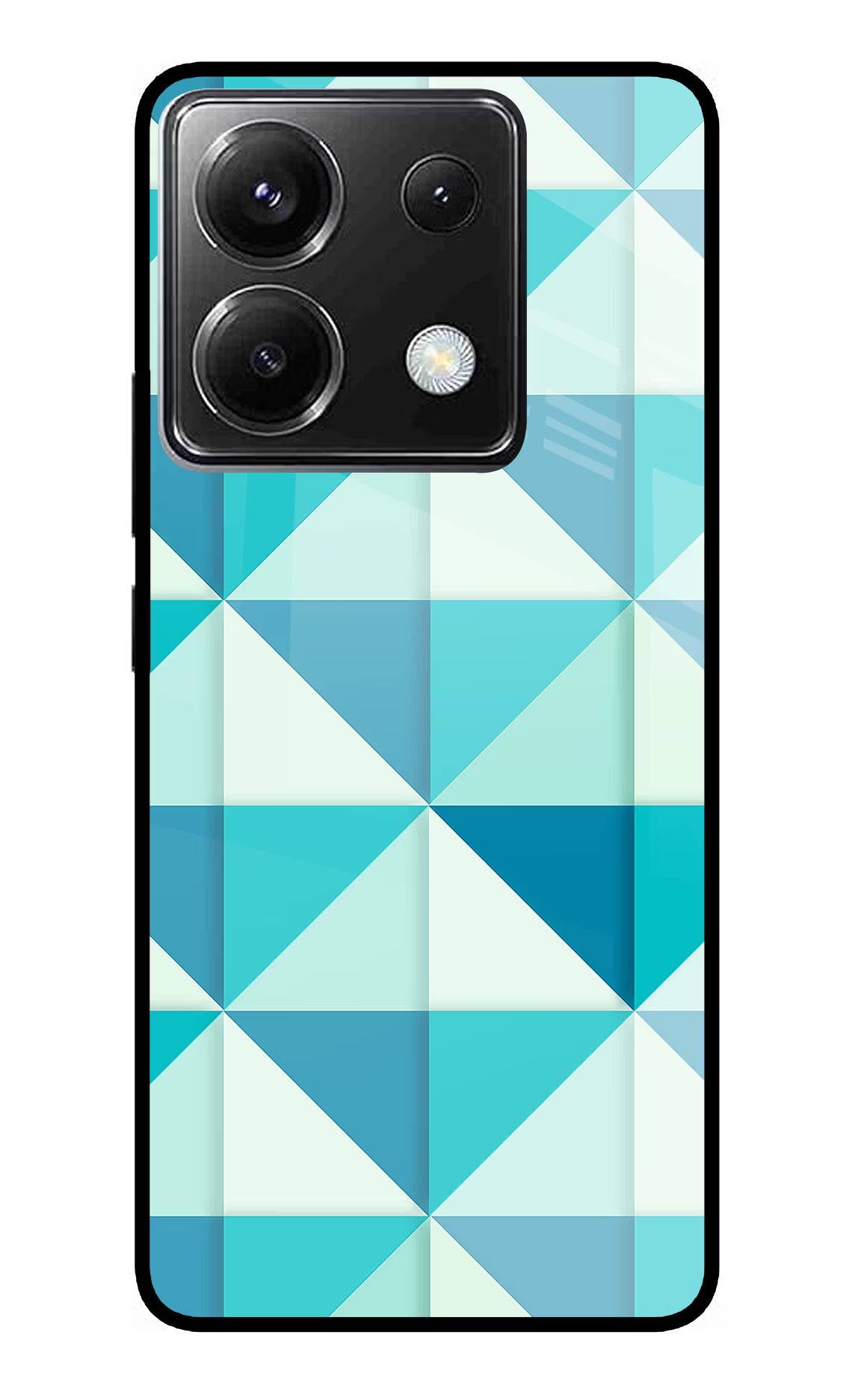 Abstract Poco X6 Glass Case Back Cover by Casekaro