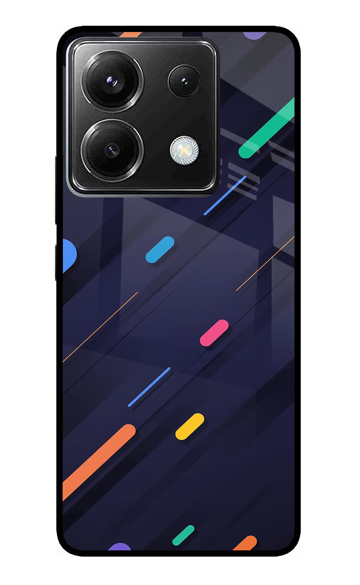 Abstract Design Poco X6 Glass Case Back Cover by Casekaro
