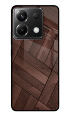 Wooden Texture Design Poco X6 Glass Case