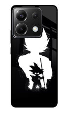 Goku Shadow Poco X6 Glass Case