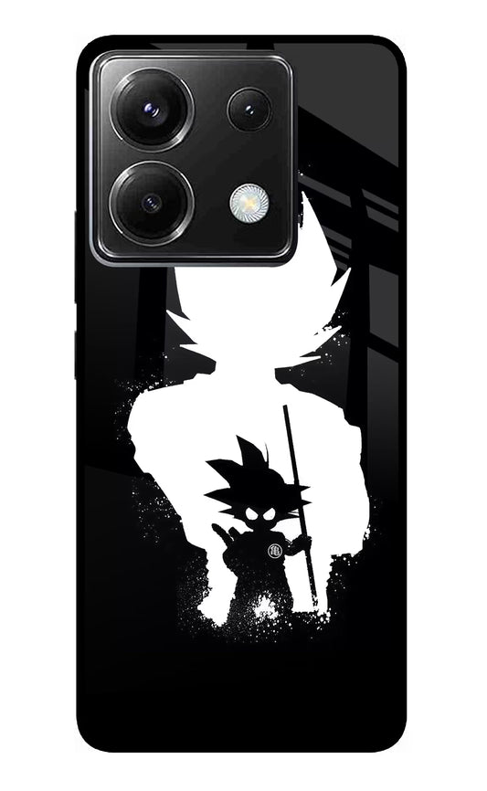 Goku Shadow Poco X6 Glass Case