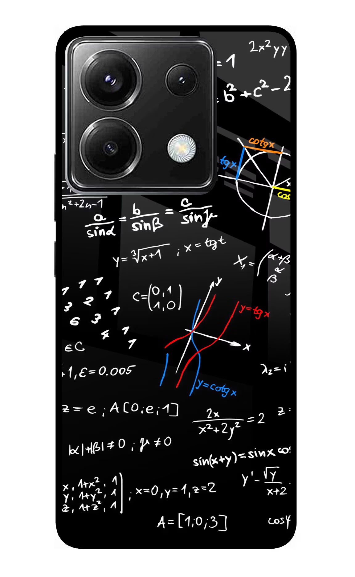 Mathematics Formula Poco X6 Glass Case Back Cover by Casekaro